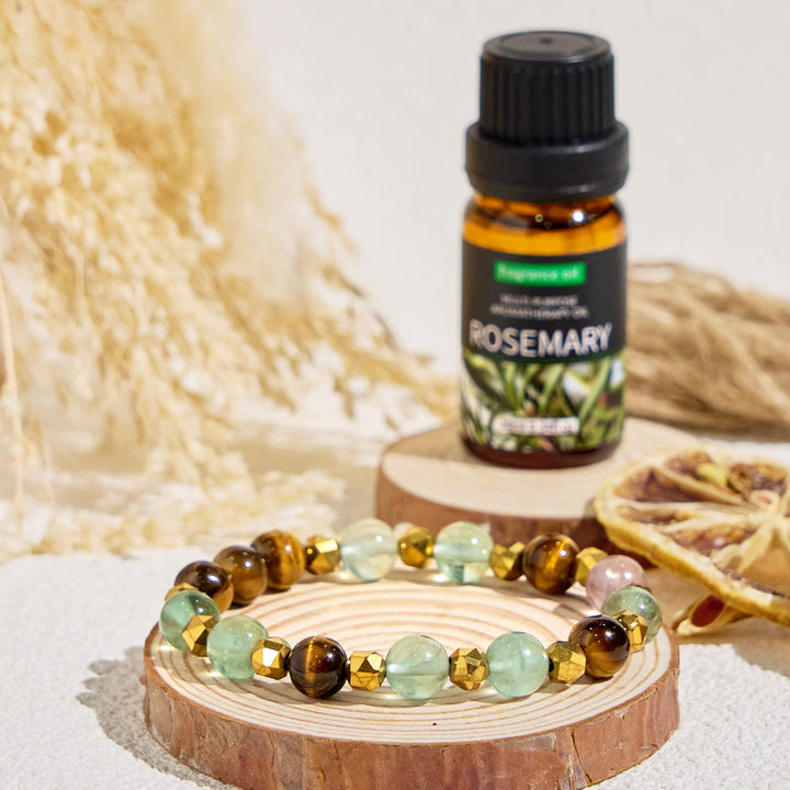 Bracelet d'huiles essentielles d'équilibre émotionnel en fluorite Olivenorma « Forest Breeze » - image 3