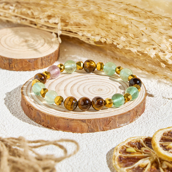 Bracelet d'huiles essentielles d'équilibre émotionnel en fluorite Olivenorma « Forest Breeze » - Bracelet seulement - image 5