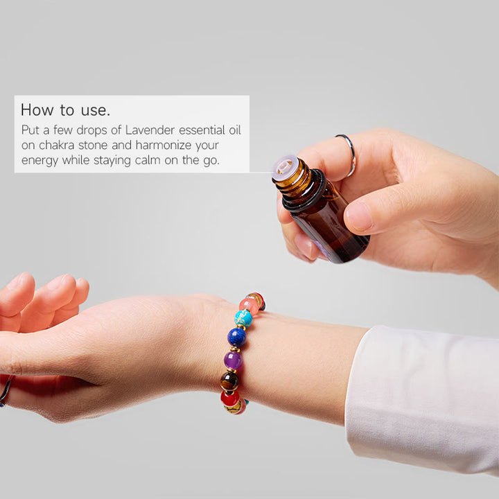 Bracelet Olivenorma « Nature's Palette » aux huiles essentielles et aux pierres précieuses positives - image 2