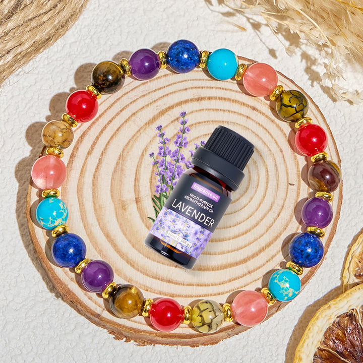 Bracelet Olivenorma « Nature's Palette » aux huiles essentielles et aux pierres précieuses positives - image 4