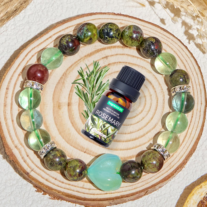 Bracelet d'huiles essentielles de fluorite Olivenorma « Cœur de prairie » pour le soulagement de l'humeur - image 4