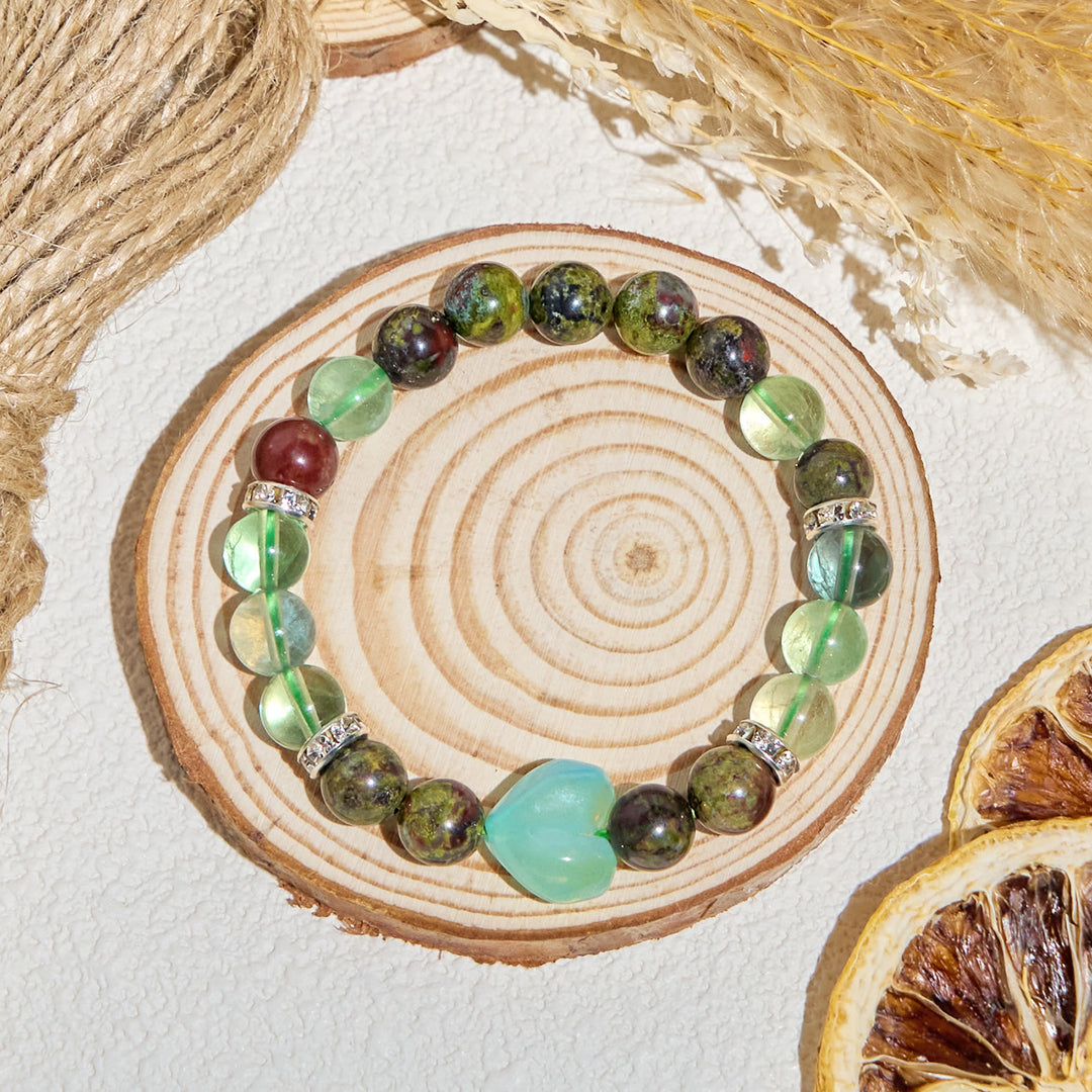 Bracelet d'huiles essentielles de fluorite Olivenorma « Cœur de prairie » pour le soulagement de l'humeur - image 7