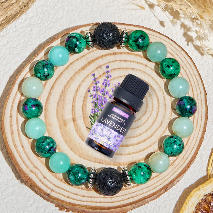 Bracelet Olivenorma « Forest Pebbles » aux huiles essentielles et aux pierres précieuses naturelles - image 4