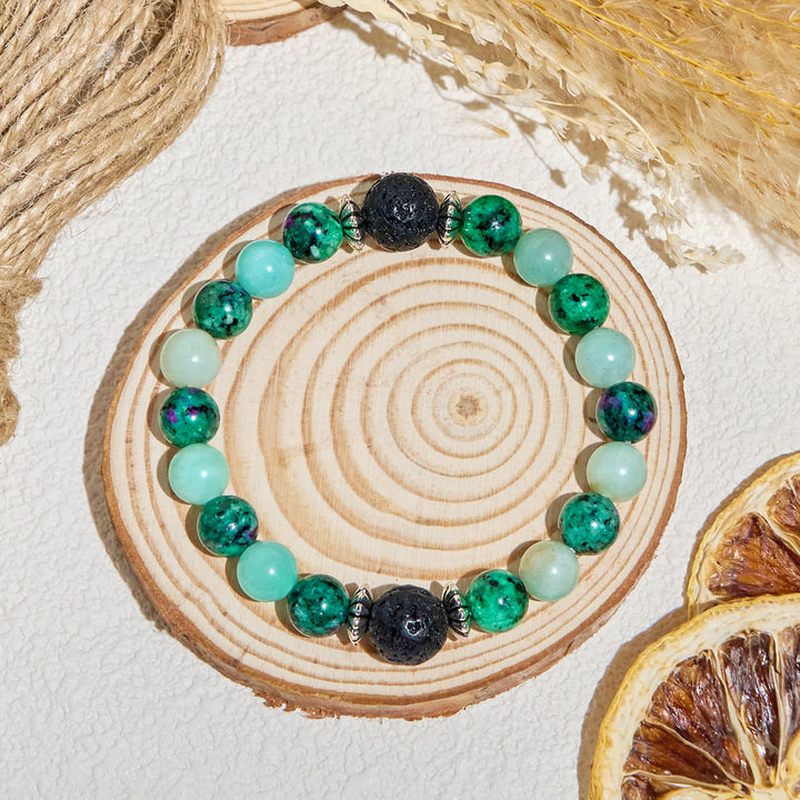 Bracelet Olivenorma « Forest Pebbles » aux huiles essentielles et aux pierres précieuses naturelles - image 7