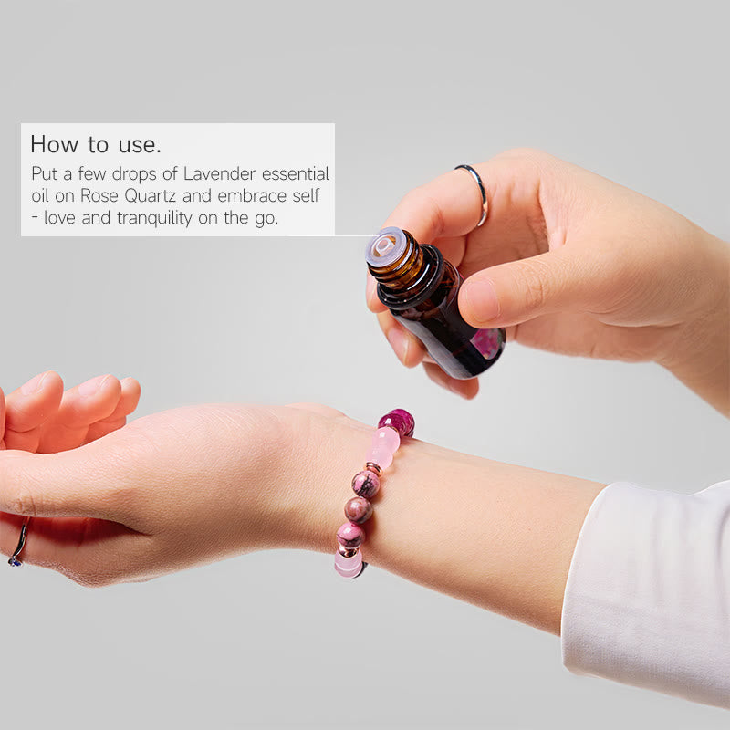 Bracelet Olivenorma « Woodland Bloom » en quartz rose et huiles essentielles de tranquillité - image 2