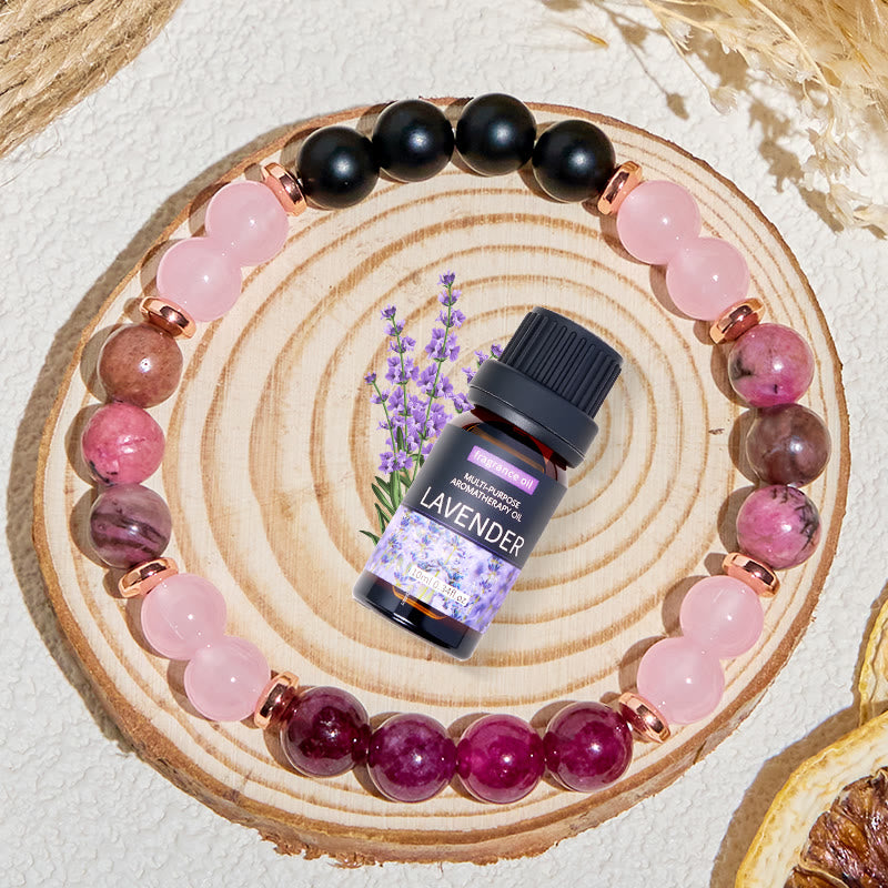 Bracelet Olivenorma « Woodland Bloom » en quartz rose et huiles essentielles de tranquillité - image 4