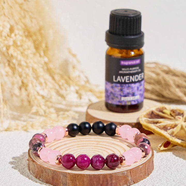 Bracelet Olivenorma « Woodland Bloom » en quartz rose et huiles essentielles de tranquillité - image 3