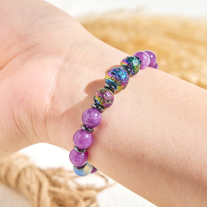 Bracelet Olivenorma « Purple Nova » à l'améthyste, purificateur d'énergie et d'huiles essentielles - image 6