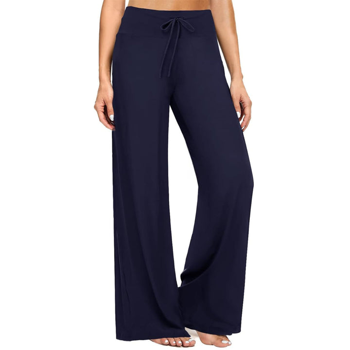 Pantalon de pyjama Olivenorma pour femme, doux et confortable - Bleu marine - S - image 11