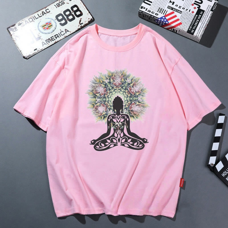 T-shirt de yoga respirant et confortable rose Olivenorma