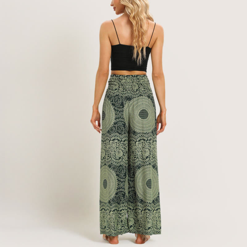 Pantalon de yoga à jambe large Olivenorma Mandala Boho