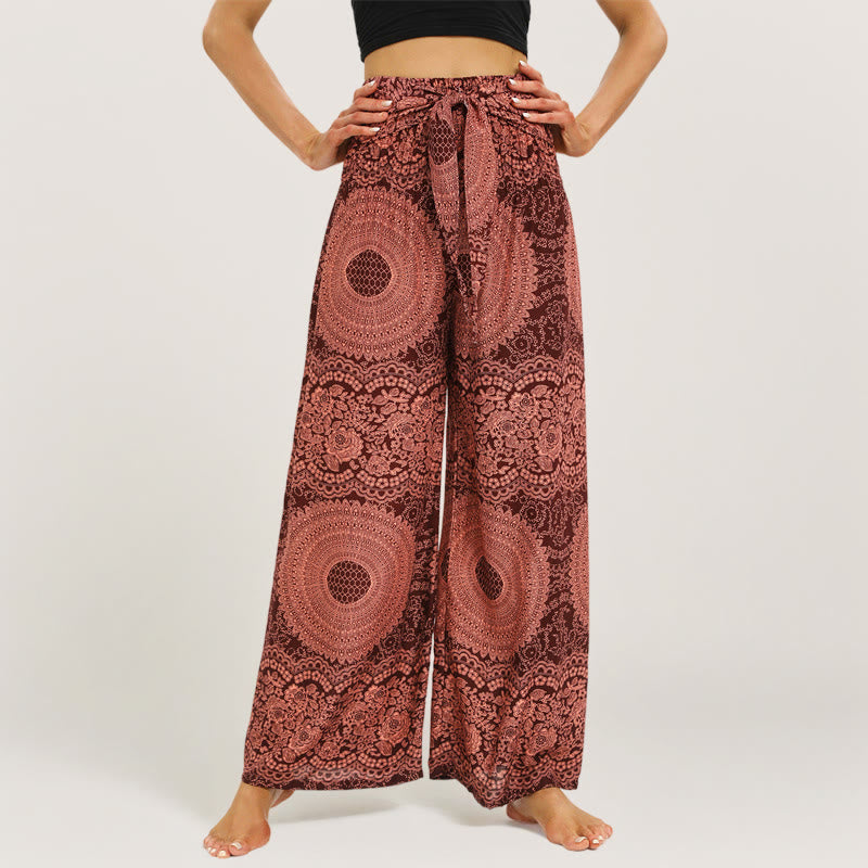 Pantalon de yoga à jambe large Olivenorma Mandala Boho