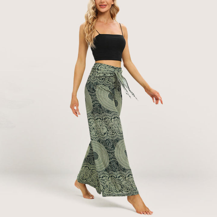 Pantalon de yoga à jambe large Olivenorma Mandala Boho
