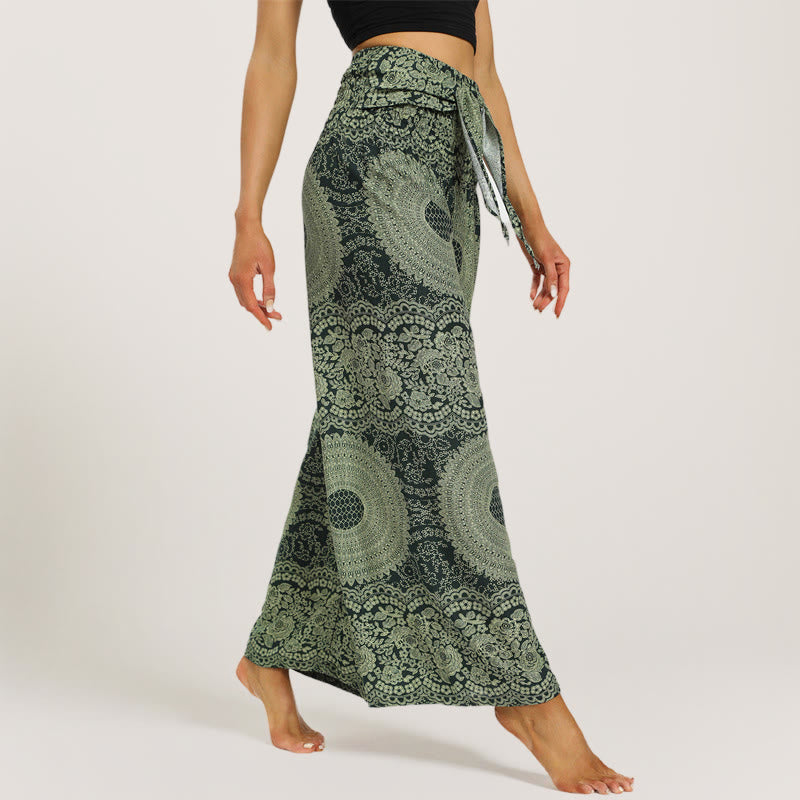 Pantalon de yoga à jambe large Olivenorma Mandala Boho