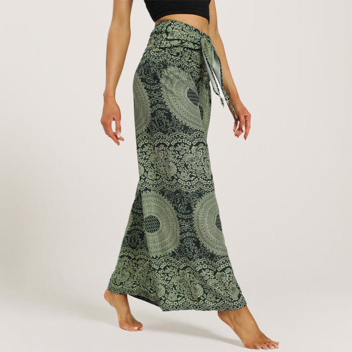 Pantalon de yoga à jambe large Olivenorma Mandala Boho