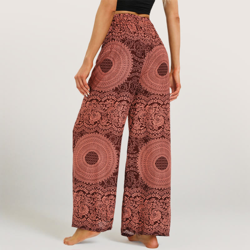 Pantalon de yoga à jambe large Olivenorma Mandala Boho