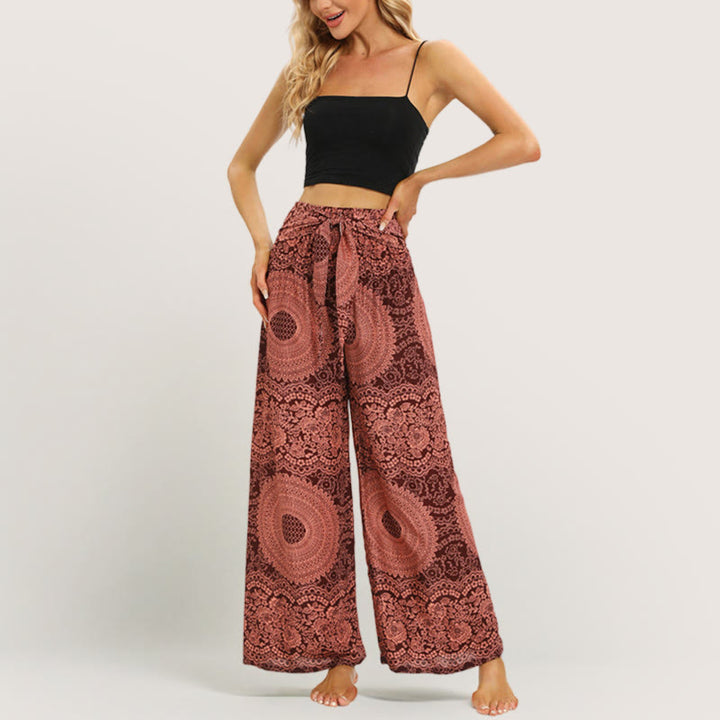 Pantalon de yoga à jambe large Olivenorma Mandala Boho