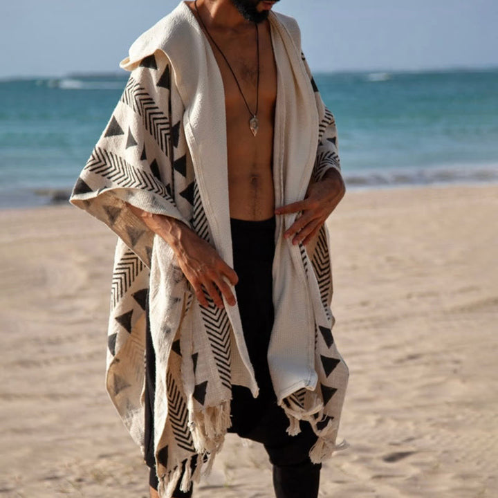 Cardigan décontracté à capuche ouvert sur le devant pour homme Olivenorma - image 2