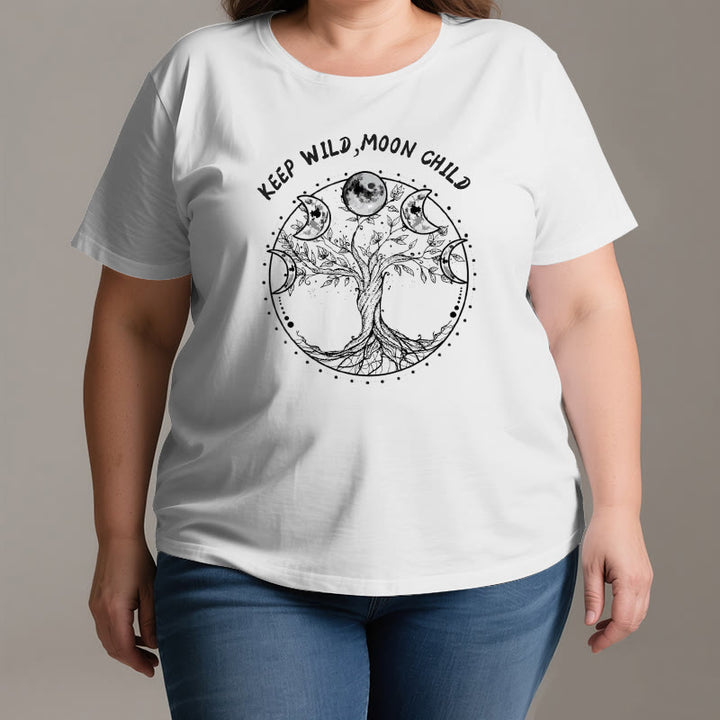T-shirts Olivenorma « KEEP WILD, MOON CHILD » Arbre de vie Phases de lune - image 4