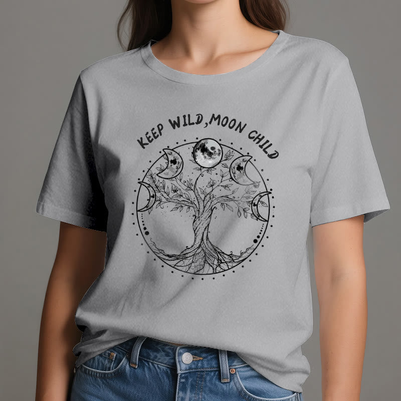 T-shirts Olivenorma « KEEP WILD, MOON CHILD » Arbre de vie Phases de lune - image 9
