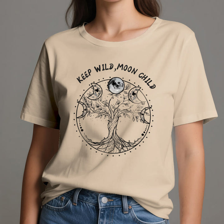 T-shirts Olivenorma « KEEP WILD, MOON CHILD » Arbre de vie Phases de lune - image 11