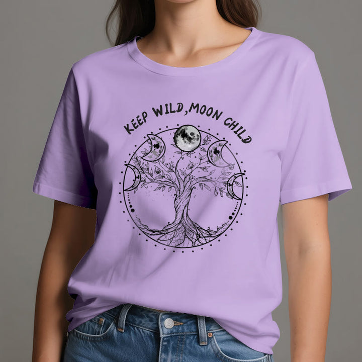 T-shirts Olivenorma « KEEP WILD, MOON CHILD » Arbre de vie Phases de lune - image 17