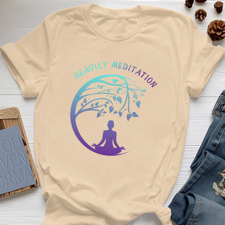 T-shirt de yoga Olivenorma « MÉDITATION FORTE » Arbre de Vie  - Jaune - 2XL - image 11