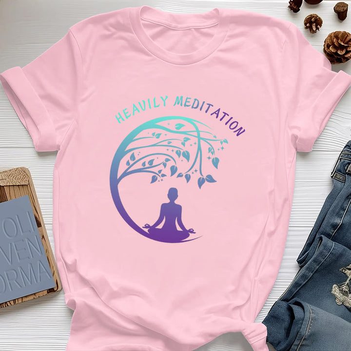 T-shirt de yoga Olivenorma « MÉDITATION FORTE » Arbre de Vie  - Rose - 2XL - image 15