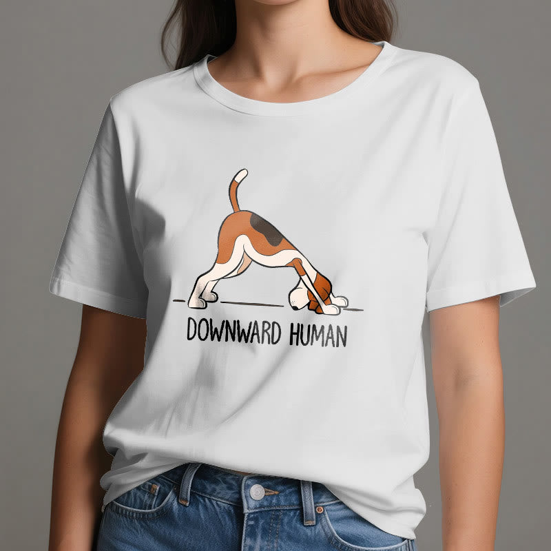 T-shirt de yoga humain descendant Olivenorma