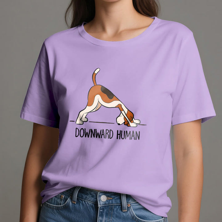 T-shirt de yoga humain descendant Olivenorma