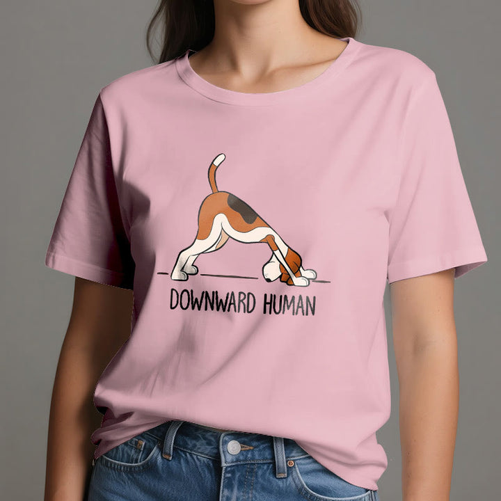 T-shirt de yoga humain descendant Olivenorma