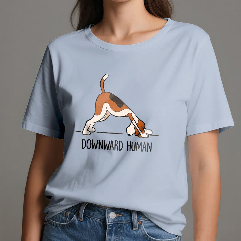 T-shirt de yoga humain descendant Olivenorma