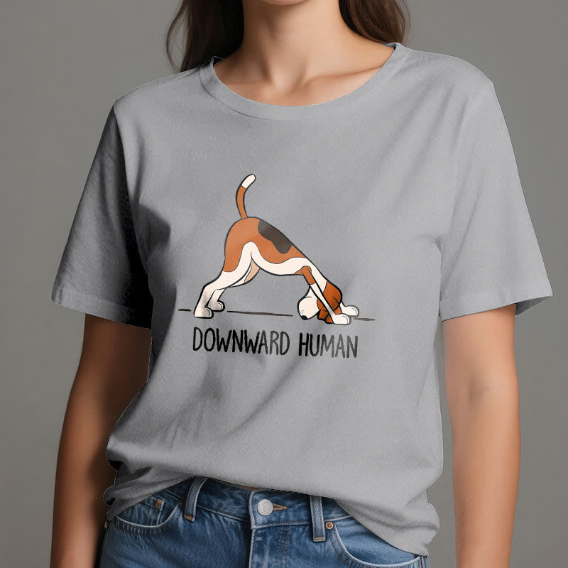 T-shirt de yoga humain descendant Olivenorma