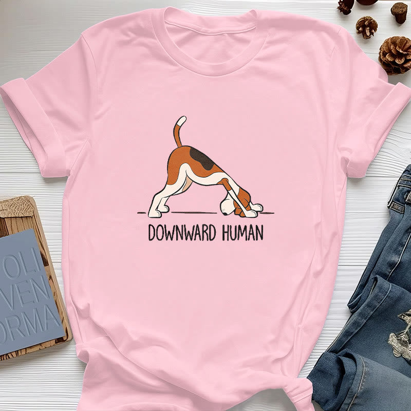 T-shirt de yoga humain descendant Olivenorma