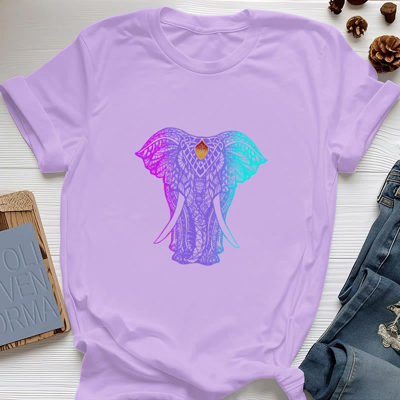 T-shirt de yoga Olivenorma Mandala Elephant