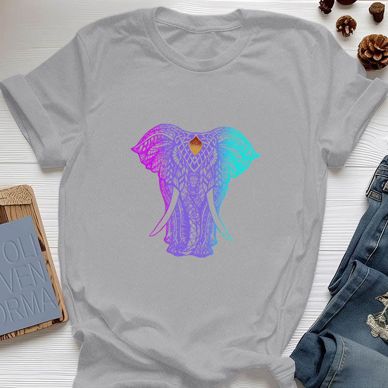 T-shirt de yoga Olivenorma Mandala Elephant