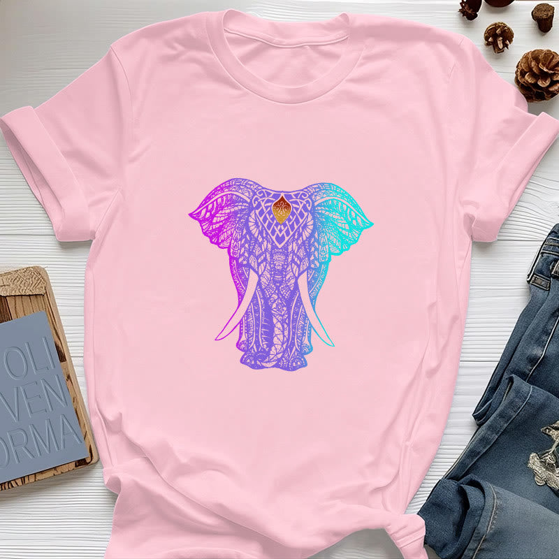 T-shirt de yoga Olivenorma Mandala Elephant