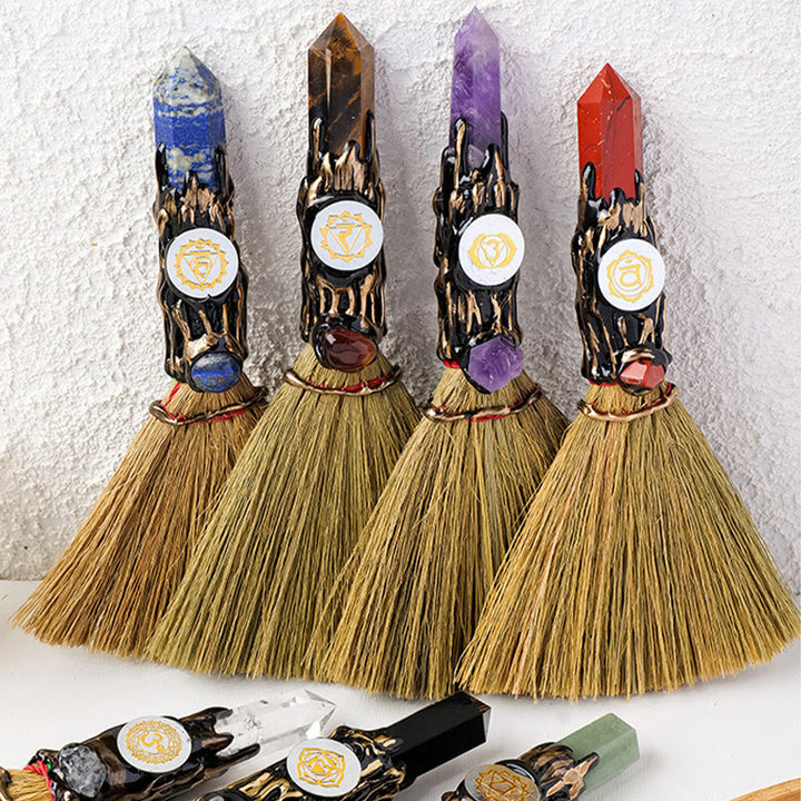 Prisme de pierre précieuse naturelle Olivenorma , décoration de balai de sorcière Chakra - image 18