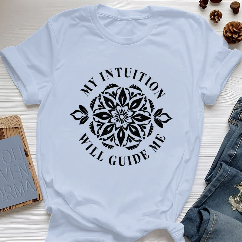 T-shirt fleuri Olivenorma « Mon intuition me guidera » - Bleu - 2XL - image 12