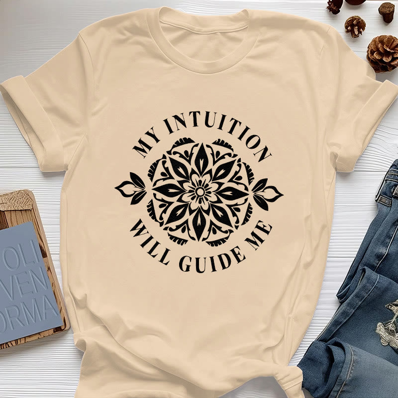 T-shirt fleuri Olivenorma « Mon intuition me guidera » - Jaune - 2XL - image 1