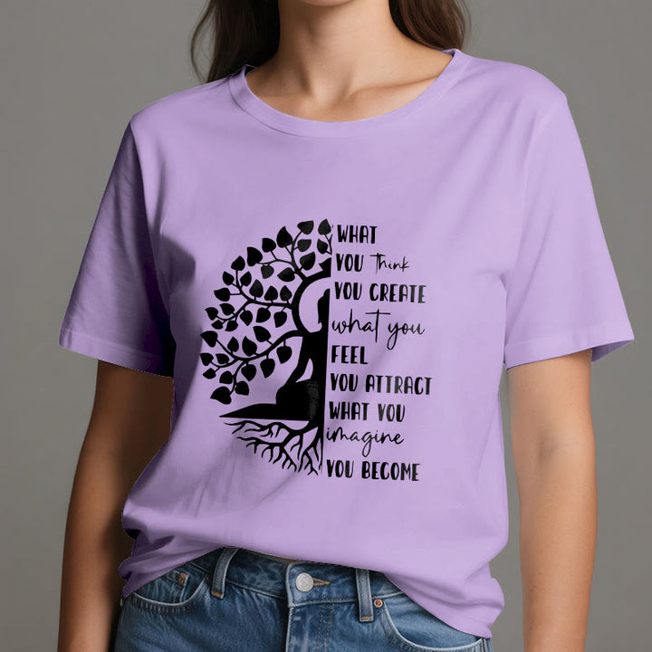 T-shirt en coton Olivenorma Arbre de vie Yoga Méditation - image 19