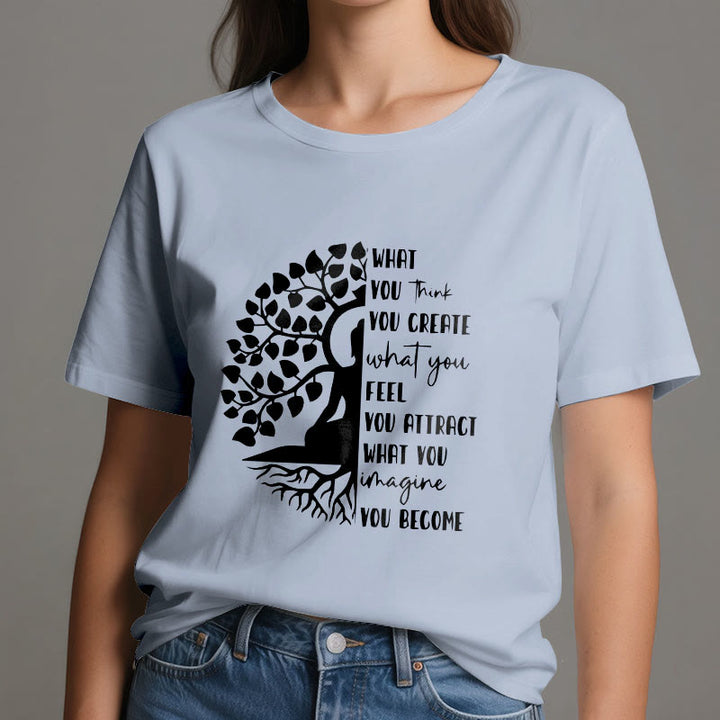T-shirt en coton Olivenorma Arbre de vie Yoga Méditation - image 15