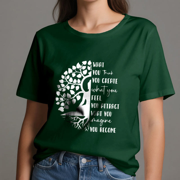 T-shirt en coton Olivenorma Arbre de vie Yoga Méditation - image 21