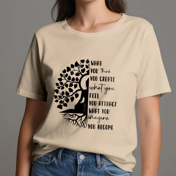 T-shirt en coton Olivenorma Arbre de vie Yoga Méditation - image 13