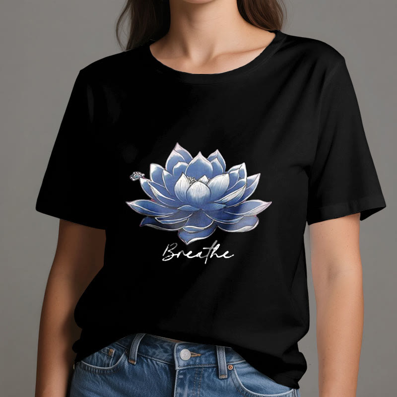 T-shirt spirituel Olivenorma « BREATHE » Lotus Yoga Apparel - image 9