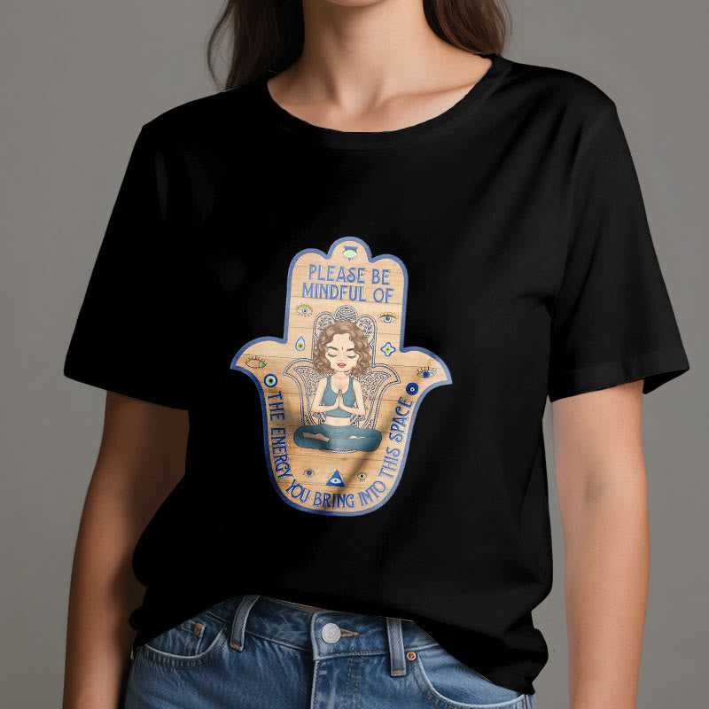 T-shirt Olivenorma avec la main de Hamsa, protection et méditation spirituelle - image 7