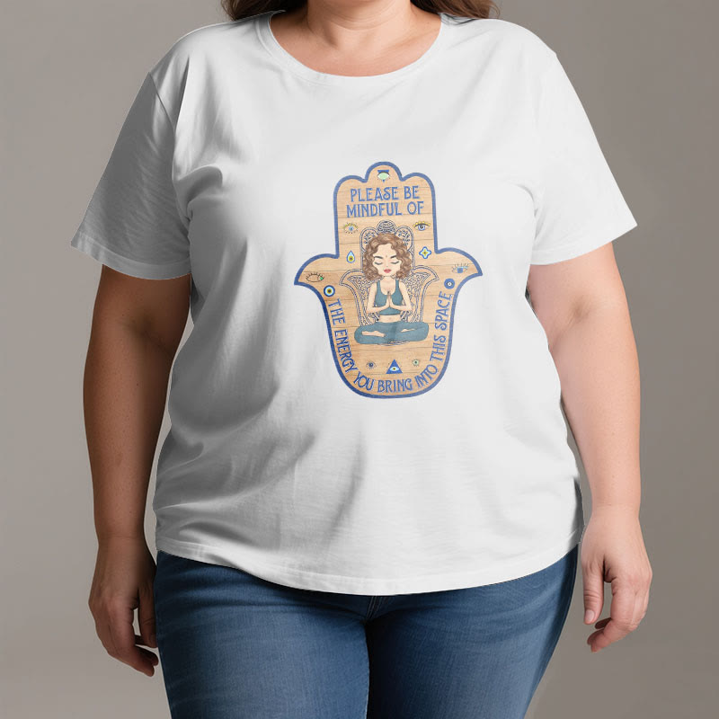 T-shirt Olivenorma avec la main de Hamsa, protection et méditation spirituelle - image 4