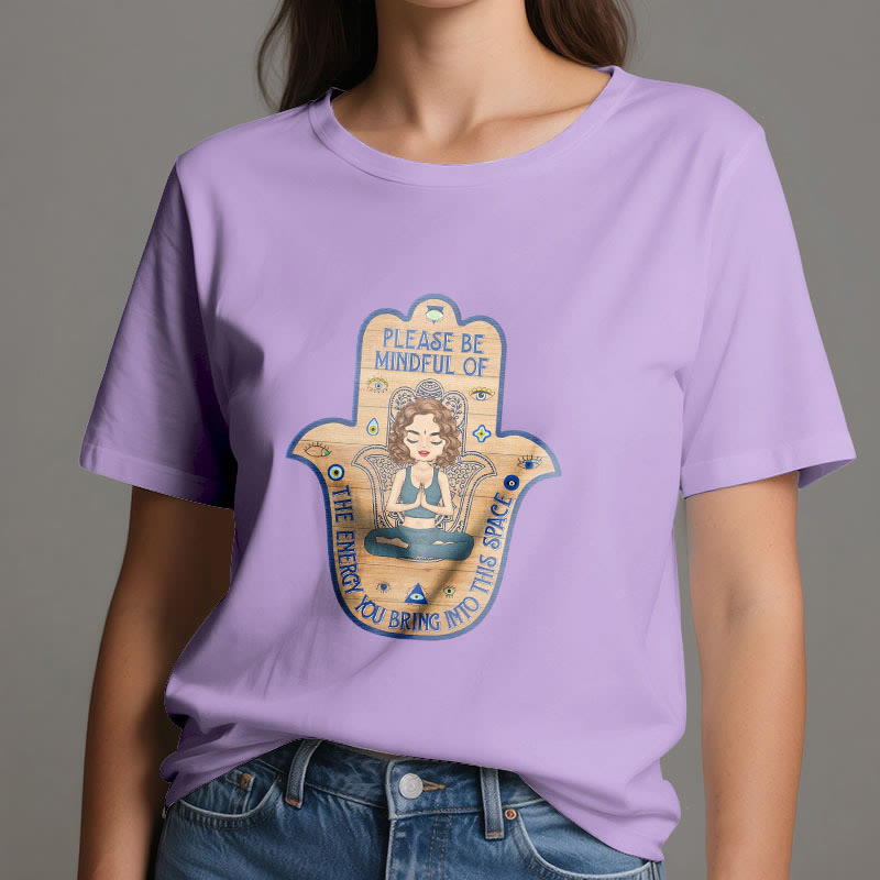 T-shirt Olivenorma avec la main de Hamsa, protection et méditation spirituelle - image 17