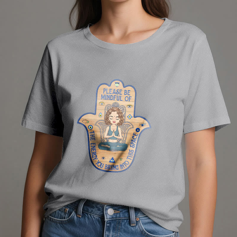 T-shirt Olivenorma avec la main de Hamsa, protection et méditation spirituelle - image 9