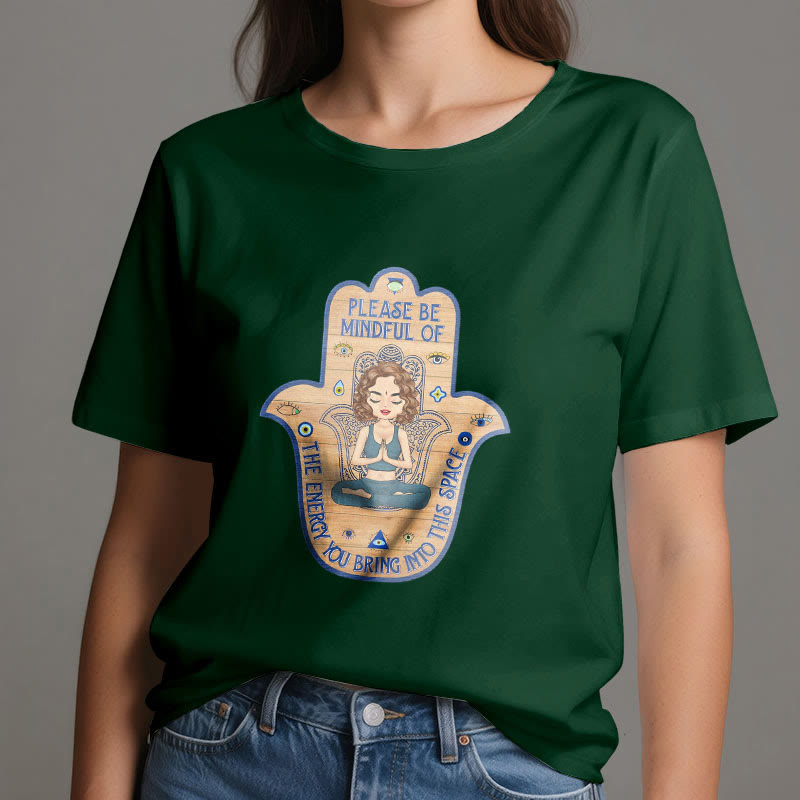 T-shirt Olivenorma avec la main de Hamsa, protection et méditation spirituelle - image 21
